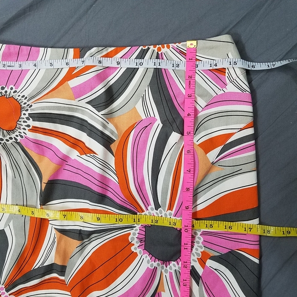 Ideology skirt pink orange retro flowers size 2 - Picture 10 of 11